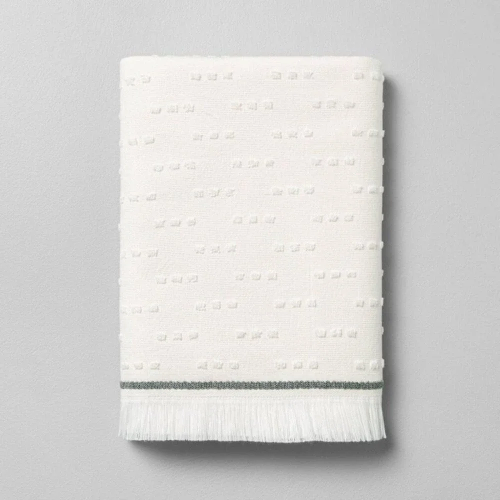 Fouta Dots Bath Towel - Hearth & Hand Magnolia - Sour Cream, Gray Stripe‎ 2020